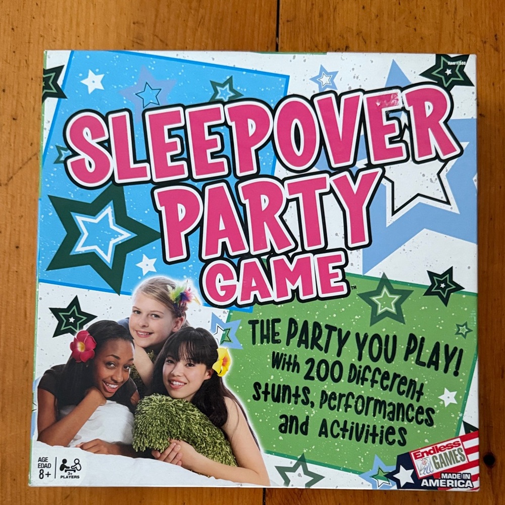 Sleepover Party Game in a Box 200 different stunts performances activities